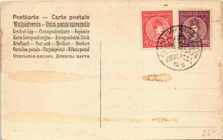 Budapest XII. Zugliget, látkép + "IV. Károly király koronázása napján 1916. dec. 30. Budapest&q...