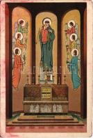 Budapest II. Pasaréti ferences templom főoltárképe s: Unghváry Sándor (fl)