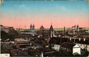 1915 Eger, látkép. Károly Károly kiadása (EK)