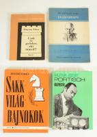 11 db sakkjátékkal kapcsolatos könyv - Levelezési sakk, A sakkjáték világa, Kevésbábos magyar feladv...