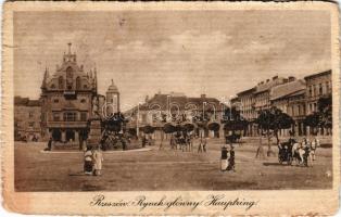 Rzeszów, Rajsze; Rynek glówny / Hauptring / main square, town hall (tear)