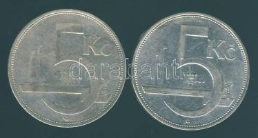 Csehszlovákia 1929. 5K Ag (2x)T:2,3 ph