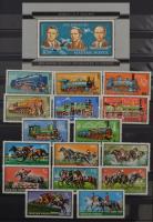 1874-1972 Magyar gyűjtemény, benne sorok, blokkok, Roosevelt blokkpár is, az 1960-as évektől postati...