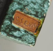 Csekovszky Árpád (1931-1997): Szentendrei városrészlet, kerámia fali dombormű, jelzett, lepattanássa...