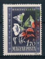 1950 Virág I. 1,70Ft az 1Ft (muskátli) piros és zöld FORDÍTOTT színnyomatával! Rendkívül ritka és látványos darab!!!