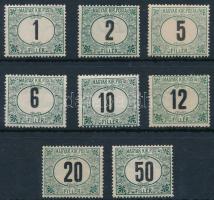 1909 Portó sor (5f, 12f falcos / hinged, 1f gumihiba / gum disturbance) (20.600)