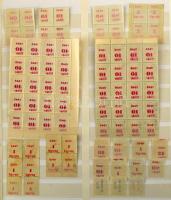 Tartalmas lemezhiba, tévnyomat, érdekesség tétel 21 lapos nagy méretű berakóban, másodpéldányokkal, ...