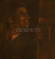 Olvashatatlan jelzéssel, feltehetően szovjet festő: Lenin. Olaj, vászon. 100×150 cm. KIZÁRÓLAG SZEMÉ...