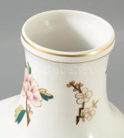 Hollóházi aranykontúrozott mintás váza, jelzett, hibátlan, m: 36 cm