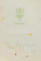 Hollóházi aranykontúrozott mintás váza, jelzett, hibátlan, m: 36 cm