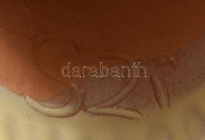 Szilágyi Mária: Lány gyümölcsökkel. Jelzett, kis kopással, m: 15,5 cm