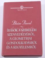 Blaise Pascal: Írások a szerelem szenvedélyéről, a geometriai gondolkodásról és a kegyelemről. Válogatott írások. Szerk.: Boros Gábor. Ford.: Pavlovits Tamás, Tímár Andrea. Sapientia Humana. Bp., 1999., Osiris. Kiadói kartonált papírkötés, kiadói papír védőborítóban.
