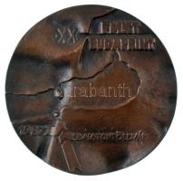 1987. "XX. FMKT Budaprint - 1987 Balatonföldvár" kétoldalas bronz emlékérem. Szign.:SzL (7...