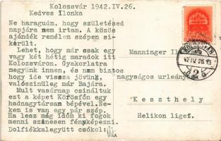 1942 Körösfő, Izvoru Crisului (Kalotaszeg, Tara Calatei); Pártás lányok, erdélyi folklór / Transylva...