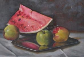 Molnár Z. János (1880-1960): Csendélet. Olaj, karton, jelezve jobbra lent. Dekoratív, üvegezett, kis...