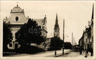 1932 Igló, Zipser Neudorf, Spisská Nová Ves; Evanj. a katol. kostol / Evangélikus és katolikus templom / Lutheran and Catholic churches