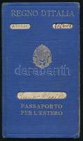 1930 Olasz fényképes útlevél / Italian passport