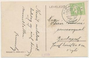 1913 Kiskapus, Kleinkopisch, Copsa Mica; Küküllő folyó, híd. MÁV levelezőlapárusítás / Tarnava Mare ...