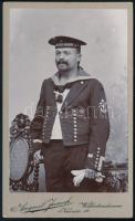 cca 1914 Kaiserliche Marine - tengerész portréja, keményhátú fotó egy wilhelmshaveni műteremből, 10,5×6,5 cm