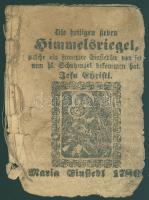 1780 Keresztény imák német nyelven, 6db lap, megviselt állapotban