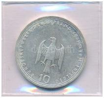 Német Szövetségi Köztársaság 1989J 10M Ag "800 éves Hamburg kikötője" T:AU lezárt fóliacsomagolásban Federal Republic of Germany 1989J 10 Mark Ag "800th Anniversary - Port of Hamburg" C:AU in sealed platic case Krause KM#171