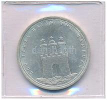 Német Szövetségi Köztársaság 1989J 10M Ag "800 éves Hamburg kikötője" T:AU lezárt fóliacso...