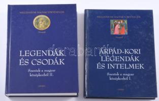Szentek a magyar középkorból I-II. köt.: I. köt.: Árpád-kori legendák és intelmek. Összeáll. és a szerk.: Érszegi Géza. II. köt.: Legendák és csodák. Összeáll. és szerk. Madas Edit és Klaniczay Gábor. Klaniczay Gábor utószavával. Millenniumi Magyar Történelem. Források. Bp., 1999-2001., Osiris. Kiadói kartonált papírkötések, karcos borítókkal.
