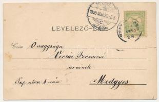 1903 Déva, Vármegyeháza, Piactér, Fő utca, üzletek, Vajdahunyad vára, Déva vára. Hirsch Adolf kiadás...