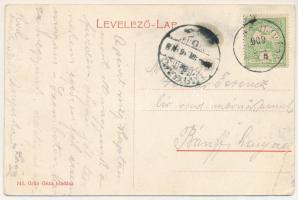 1909 Marosújvár, Uioara, Ocna Mures; Sóbánya, Gőzfürdő, Fürdő út. Grün Géza kiadása / salt mine, ste...