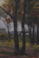 ifj. Kovács János (1890-1957): Erdőszéle. Olaj, vsázon, kartonra kasírozva, jelzett. Körbevágva. 32,...