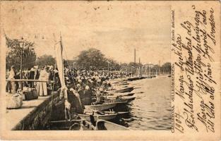 1907 Karlskrona, Sillkommersen. J. A. Krooks / Herring Merchants, market (tear)
