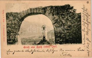 1898 Spitz an der Donau, rothes Thor. F. Pölzl / gate (EK)