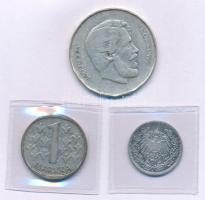 Német Birodalom 1905F 1/2M Ag + Magyarország 1947. 5Ft Ag "Kossuth" + Finnország 1965S 1M ...
