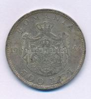Románia 1944. 500L Ag "I. Mihály" T:XF patina Romania 1944. 500 Lei Ag "Mihai I" C:XF patina Krause KM#65