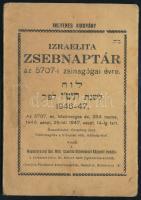 1946-1947 Izraelita zsebnaptár az 5707-i zsinagógai évre
