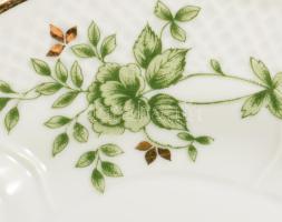 Hollóházi Erika mintás szendvicses készlet. Jelzett, teljes, kis kopással