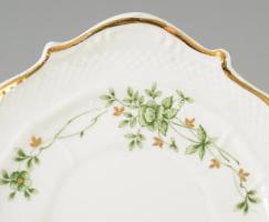 Hollóházi Erika mintás szendvicses készlet. Jelzett, teljes, kis kopással