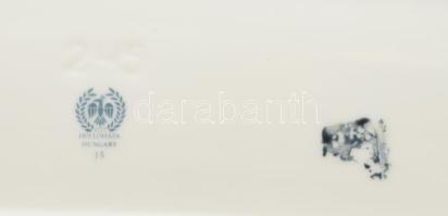 Hollóházi Erika mintás szendvicses készlet. Jelzett, teljes, kis kopással