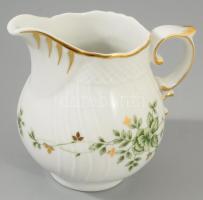 Hollóházi Erika mintás 6 személyes teás- és kávés készlet. Jelzett, teljes, kis kopással