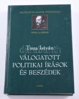 Tisza István: Válogatott politikai írások és beszédek. Vál., szerk., a jegyzeteket és az utószót írta: Tőkéczki László. Millenniumi Magyar Történelem. Politikai gondolkodók. Bp.,2003., Osiris. Kiadói kartonált papírkötés, karcos borítóval.