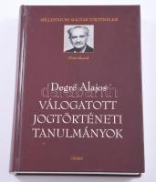Degré Alajos: Válogatott jogtörténeti tanulmányok. Vál., szerk., jegyzeteket és az utószót írta: Mezey Barna. Millenniumi Magyar Történelem. Historikusok. Bp.,2000-2004., Osiris. Kiadói kartonált papírkötés, karcos borítóval.