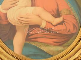 Neorokokó modorú illusztris képkeret, üvegezett, jó állapotban, befoglaló mérete 49x37 cm, teljes mé...