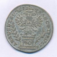 1765. Erdély 20kr Ag "Mária Terézia" (6,51g) T:VF
1765. Transylvania 20 Kreuzer Ag "...