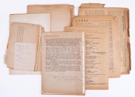 cca 1947 Vegyes zenekarral kapcsolatos levelezés és nyomtatvány tétel