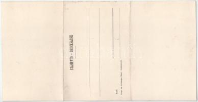 Mali Losinj, Lussinpiccolo; látkép. Remigio Mironi. 3-részes kihajtható panorámalap / general view, ...