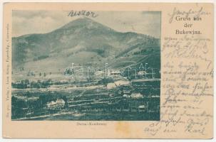 1904 Dorna Candrenilor, Dornakandren, Dorna Kandreny, Bad Kandreny (Bukovina, Bucovina, Bukowina); Verlag Leon König / general view, mountain, village (fl)