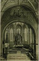 Beregszász, Berehovo; Római katolikus templom főhajója, belső. Farkas J. kiadása / Roman Catholic church, interior (EK)
