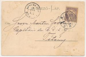 1900 Orsova, Dampfbad / Gőzfürdő. Hutterer G. kiadása / steam bath (felületi sérülés / surface damag...