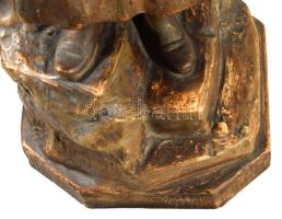 cca 1885-1910 Johann Maresch Fiú kosárral ás korsóval, Lány kosárral és korsóval szoborpár. Terv: Au...