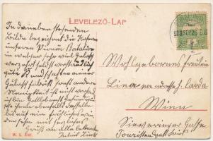 1908 Gyulafehérvár, Alba Iulia; Cs. és kir. Ferenc József pionír kaszárnya, katona kerékpárral. W.L....